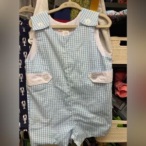 The Beaufort Bonnet Company Light Blue & White Check Boys Jonjon